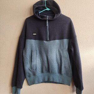 Hoka One One Hoodie Mens Medium Pullover Wool Blend Fleece Pocket Sweatshirt